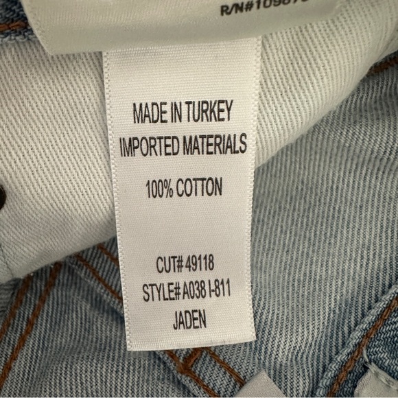 AGOLDE Jaden Womens High Rise Denim Cut Off Shorts Distressed Light Blue Sz 23 - Picture 5 of 11